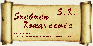 Srebren Komarčević vizit kartica